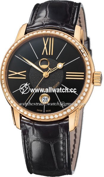 Ulysse Nardin 8296-122B-2-42 Classico Luna Mens Automatic 18kt Rose Gold