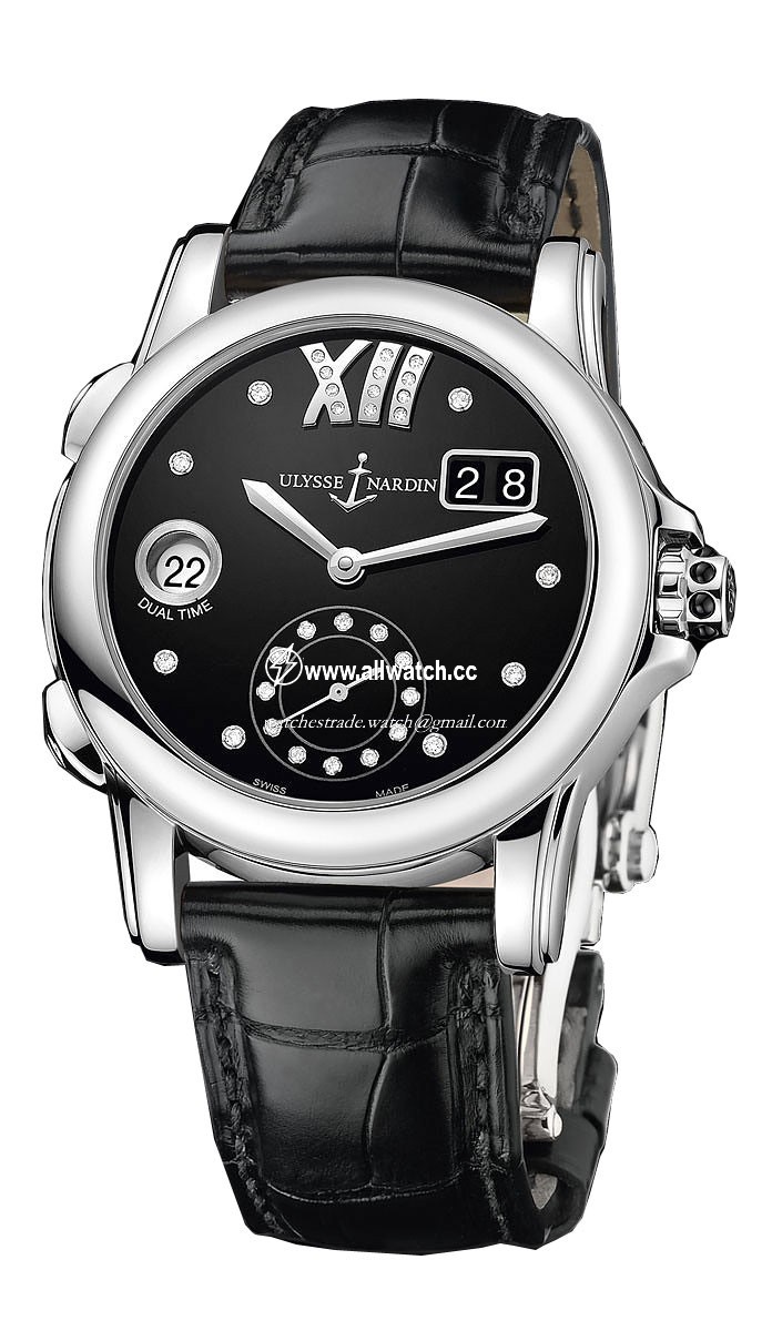 Ulysse Nardin 3343-222/30-02 Dual Time Ladies Automatic Stainless Steel