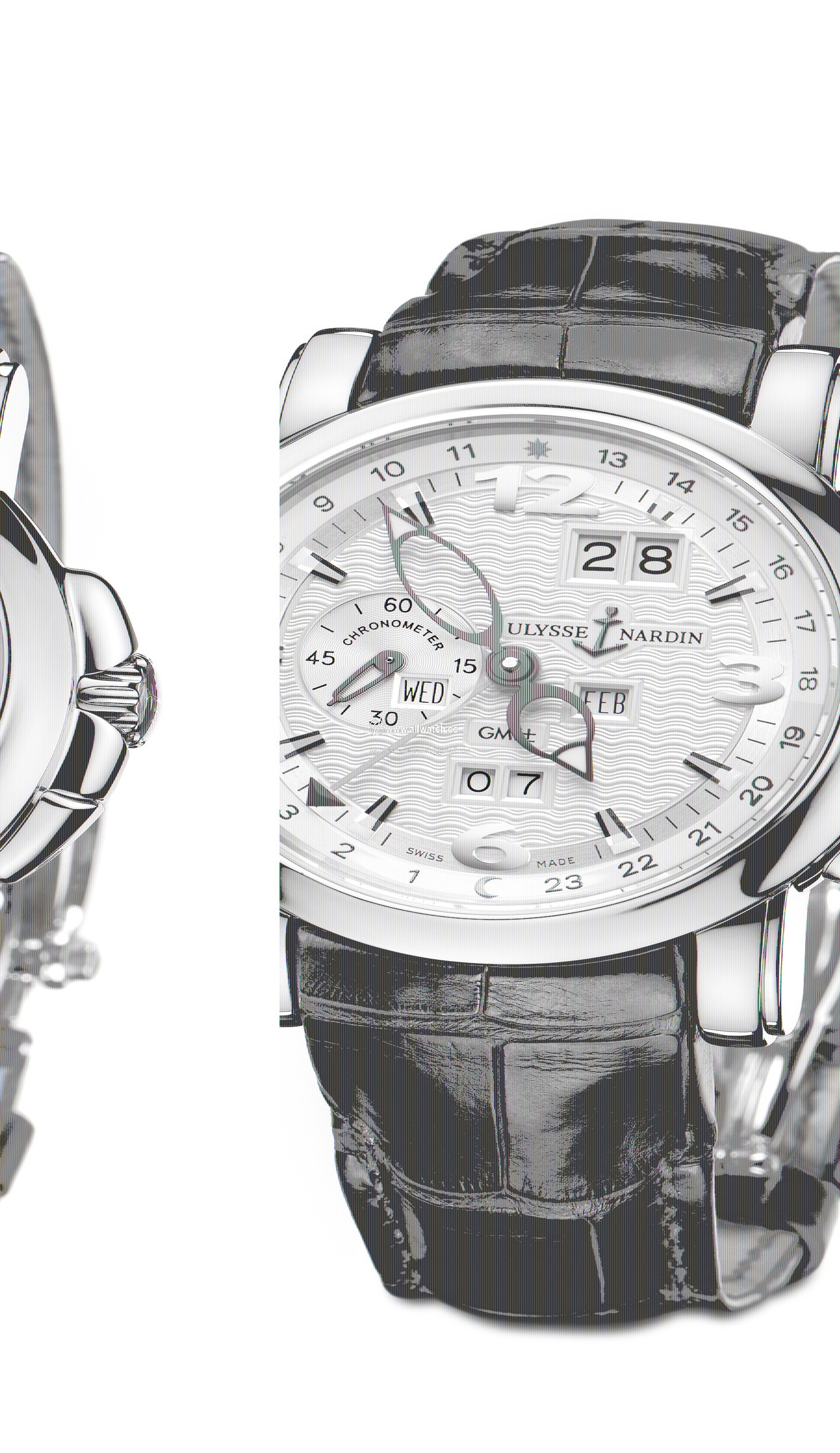 Ulysse Nardin 320-60-69 GMT Perpetual Mens Automatic 18kt White Gold
