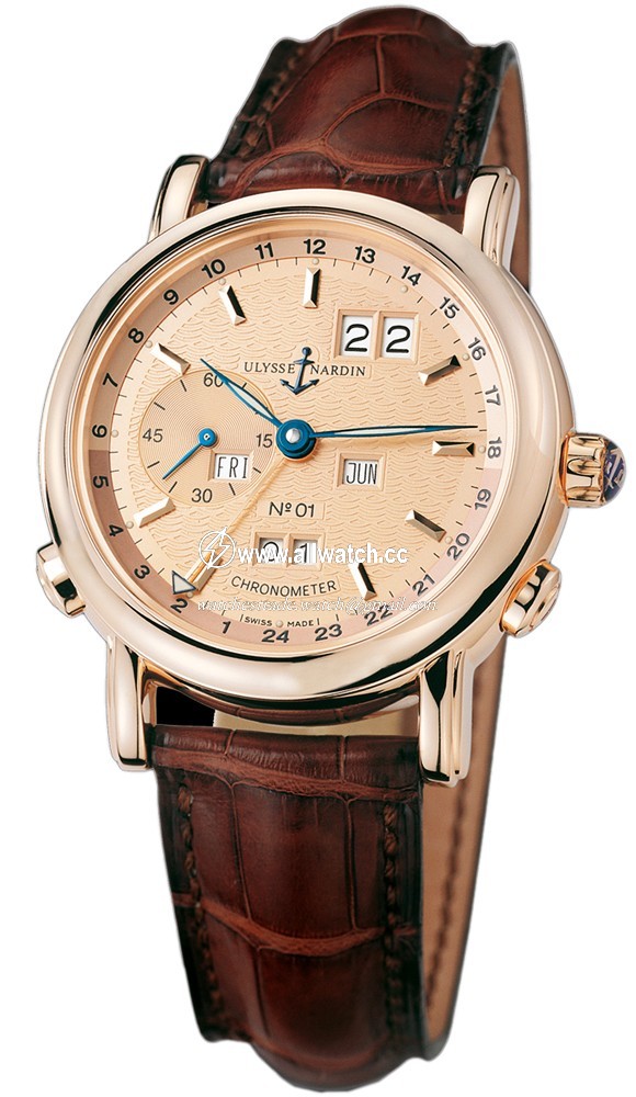 Ulysse Nardin 322-88 GMT Perpetual Mens Automatic 18kt Rose Gold