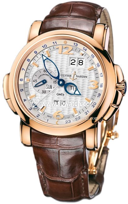 Ulysse Nardin 326-60/60 GMT Perpetual Mens Automatic 18kt Rose Gold