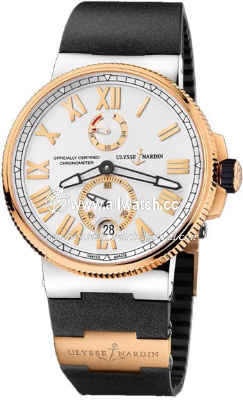 Ulysse Nardin 1185-122-3-41 Marine Mens Automatic 18k Rose Gold and stainless steel