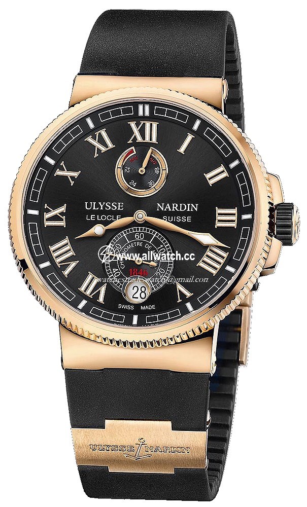 Ulysse Nardin 1186-126-3-42 Marine Chronometer Mens Automatic 18K Rose Gold
