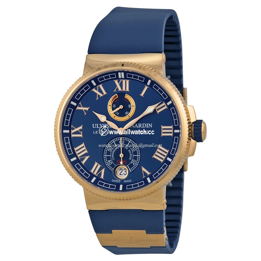 Ulysse Nardin 1186-126-3/43 Marine Chronometer Mens Automatic 18kt Rose Gold