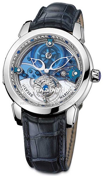 Ulysse Nardin 799-80 Royal Blue Mens Hand Wind Platinum