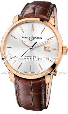 Ulysse Nardin 8156-111-2/90 San Marco Mens Automatic 18kt Rose Gold