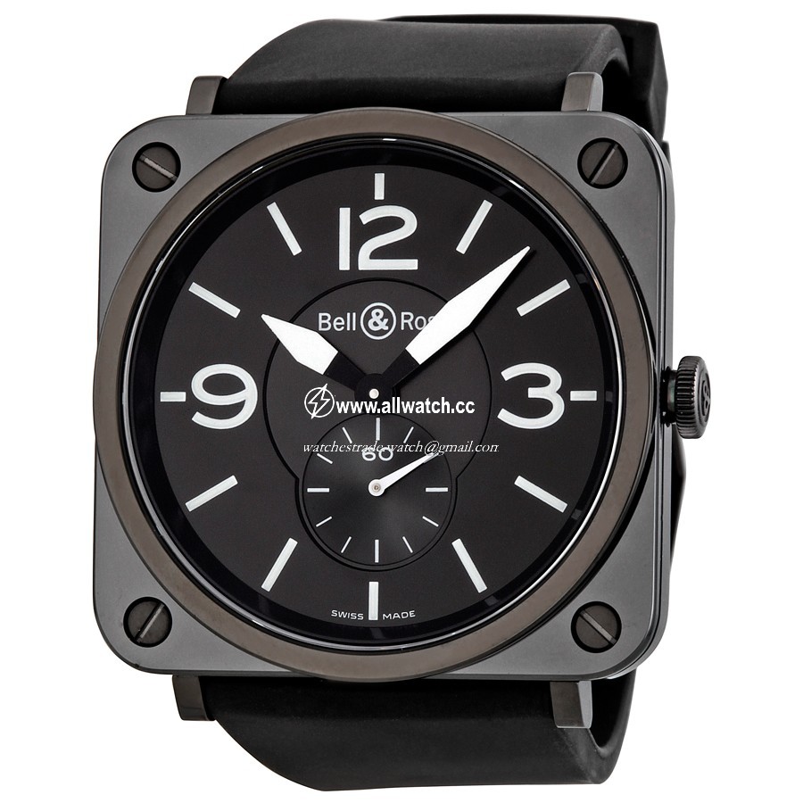 Bell & Ross BRS-BLC-MAT/SRB Aviation Unisex Quartz Black Matte Ceramic