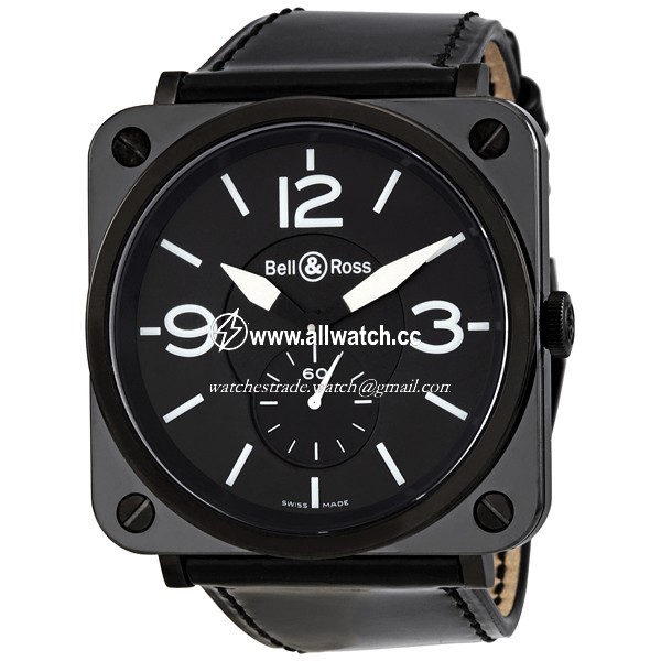 Bell & Ross BRS-BLK-BKPAT Aviation Unisex Quartz Black Ceramic