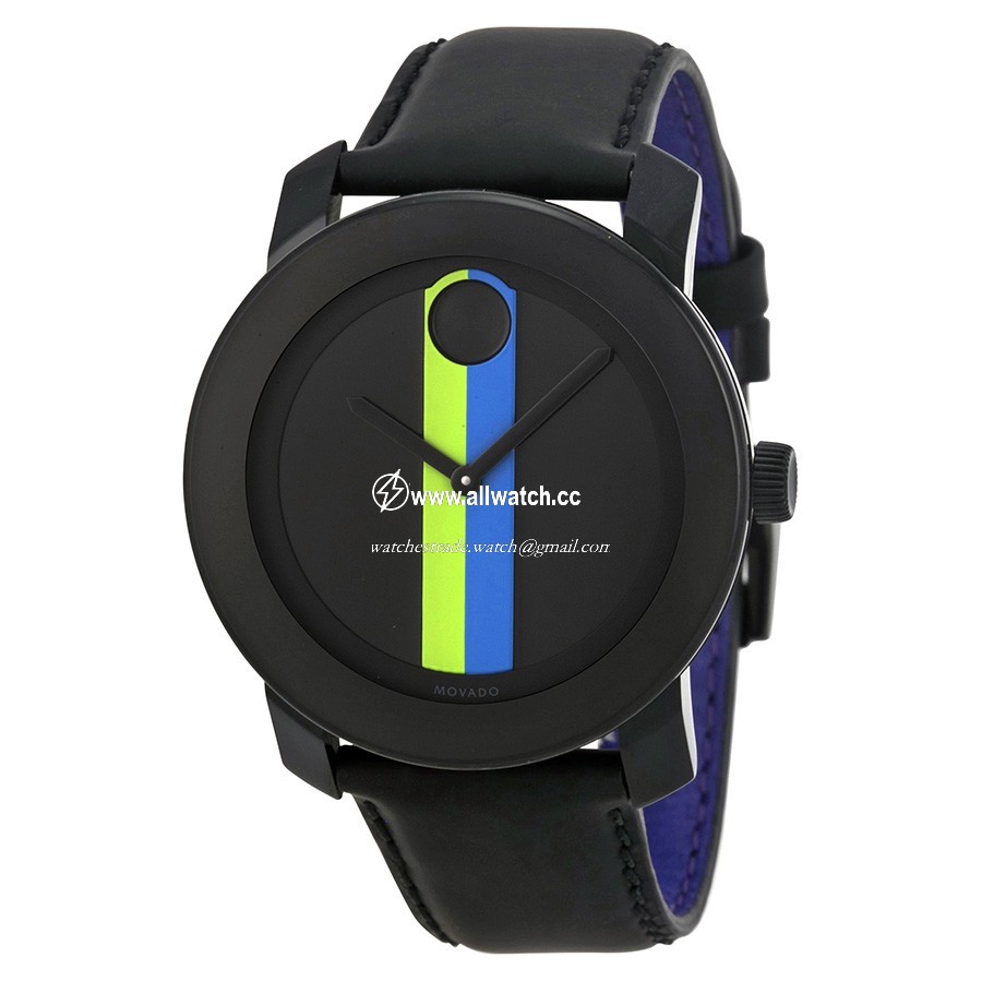 Movado 1318 Bold Unisex Quartz Black TR90 Composite and Stainless Steel