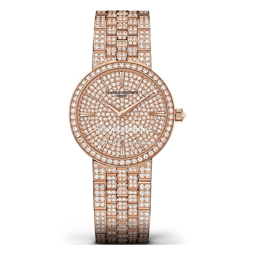 Vacheron Constantin 25575/Q02R-9281 Traditionnelle Ladies Quartz 18 Carat Pink Gold