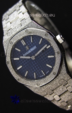 Audemars Piguet Royal Oak Frosted White Gold QUARTZ Navy Blue 33MM - 1:1 Mirror