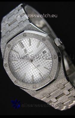 Audemars Piguet Royal Oak Frosted Self-Winding White Gold White Dial 1:1 Mirror