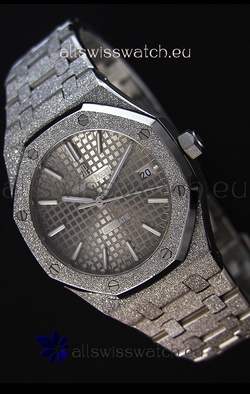 Audemars Piguet Royal Oak Frosted Self-Winding White Gold Grey Dial 1:1 Mirror