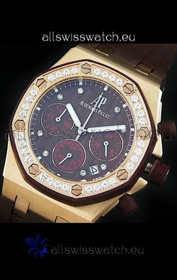 Audemars Piguet Royal Oak Offshore Lady Alinghi in Maroon Checkered Dial