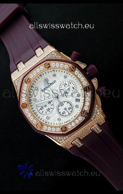 Audemars Piguet Royal Oak Ladies Alinghi Limited Edition Gold in White Dial