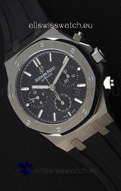 Audemars Piguet Royal Oak Chronograph Black Dial Rubber Strap