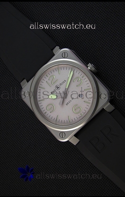 Bell & Ross BR03-92 Horolum Grey Dial Rubber Strap1:1 Mirror