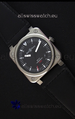 Bell & Ross BR03-92 Horograph Black Dial Leather Strap 1:1 Mirror