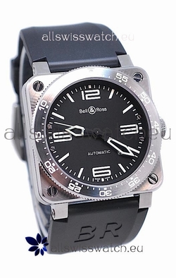 Bell and Ross BR 03 Type Aviation Brushed Steel Automatic in Black Dial
