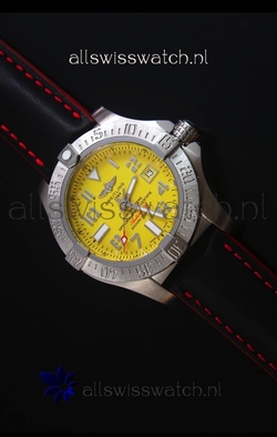 Breitling Avenger II Seawolf Black Leather Strap 45MM - 1:1 Mirror