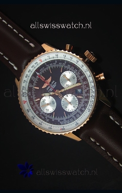 Breitling Navitimer 01 Brown Dial Rose Gold 1:1 Mirror