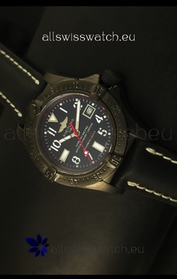 Breitling Seawolf PVD Coated in Black Strap