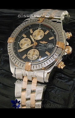 Breitling Windriderin Black Dial Two tone Casing