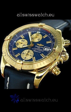 Breitling Evolutionin Gold Case Blue Dial