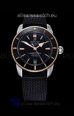 Breitling SuperOcean Heritage II 44MM Black Dial Two Tone 904L Rubber Strap 1:1 Mirror