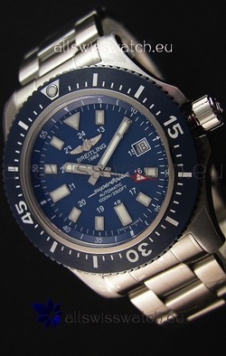 Breitling SuperOcean 44 Special Steel - Mariner Bluewith Steel Strap