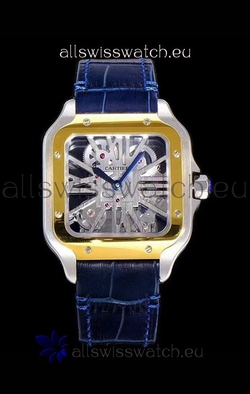Cartier Santos DUMONT Skeleton in Two Tone Bezel