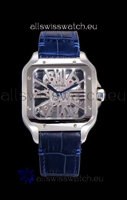 Cartier Santos DUMONT Skeleton in Stainless Steel