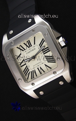 Cartier Santos De Cartier 1:1 Mirror 39MM Rubber Strap