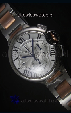 Ballon De Cartier Chronograph in Rose Gold Two Tone Case - 1:1 Mirror