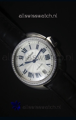 Cle De Cartier 40MM Steel Case Diamonds Bezel - 1:1 Mirror
