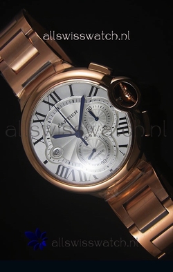 Ballon De Cartier Chronograph in Rose Gold Case - 1:1 Mirror