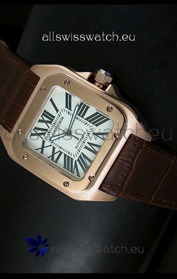 Cartier Santos 100 1:1 Mirror Rose Gold 42MM