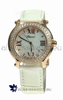 Chopard Happy Sport Ladies Gold in Diamond Bezel