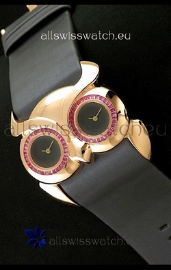 Chopard Animal World Ladies Owl in Double Black Dial