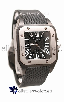 Cartier Santos 100in Black Dial