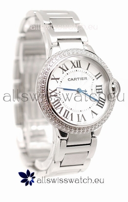 Ballon De Cartier Mid Sized in Diamond Bezel