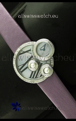 Cartier Jewellery Pearl Diamond in Purple Strap