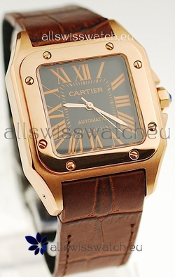 Cartier Santos 100 Gold Automatic