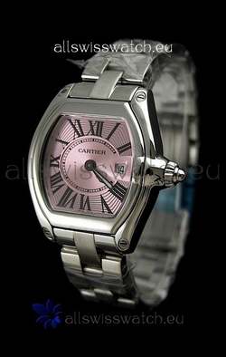 Cartier Roadster Ladies - 1:1 Mirror in Pink Dial