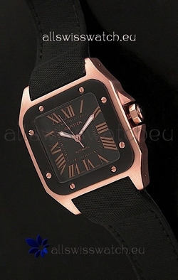 Cartier Santosin Black Dial
