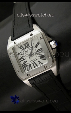 Cartier Santos in Automatic in Black Strap