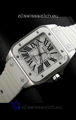 Cartier Santos Automatic in White Dial