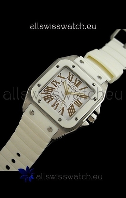 Cartier Santos Automatic in White Strap