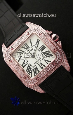 Cartier Santos 100 Automatic in Rose Gold