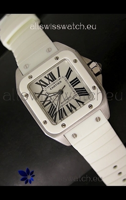 Cartier Santos 100 Ladies Automatic in White
